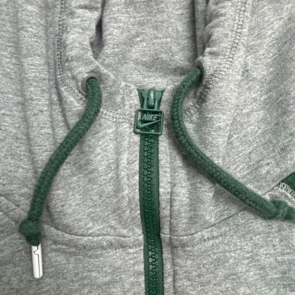 Nike Oregan Duck Full Zip Hoodie Sweatshirt Mens Large Gray Green Colorblock